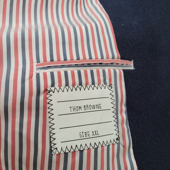 Thom Browne Neiman Marcus Womens Navy Blue Wool Nautical Blazer Size XXL - Picture 10 of 11